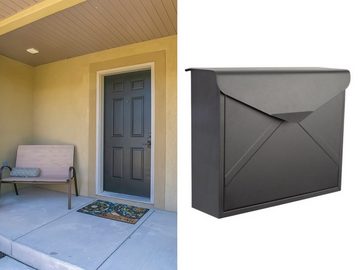 Setpoint Briefkasten, Briefumschlag Design Schwarz Postkasten mit Ersatz-Schloß 4 Schlüsseln