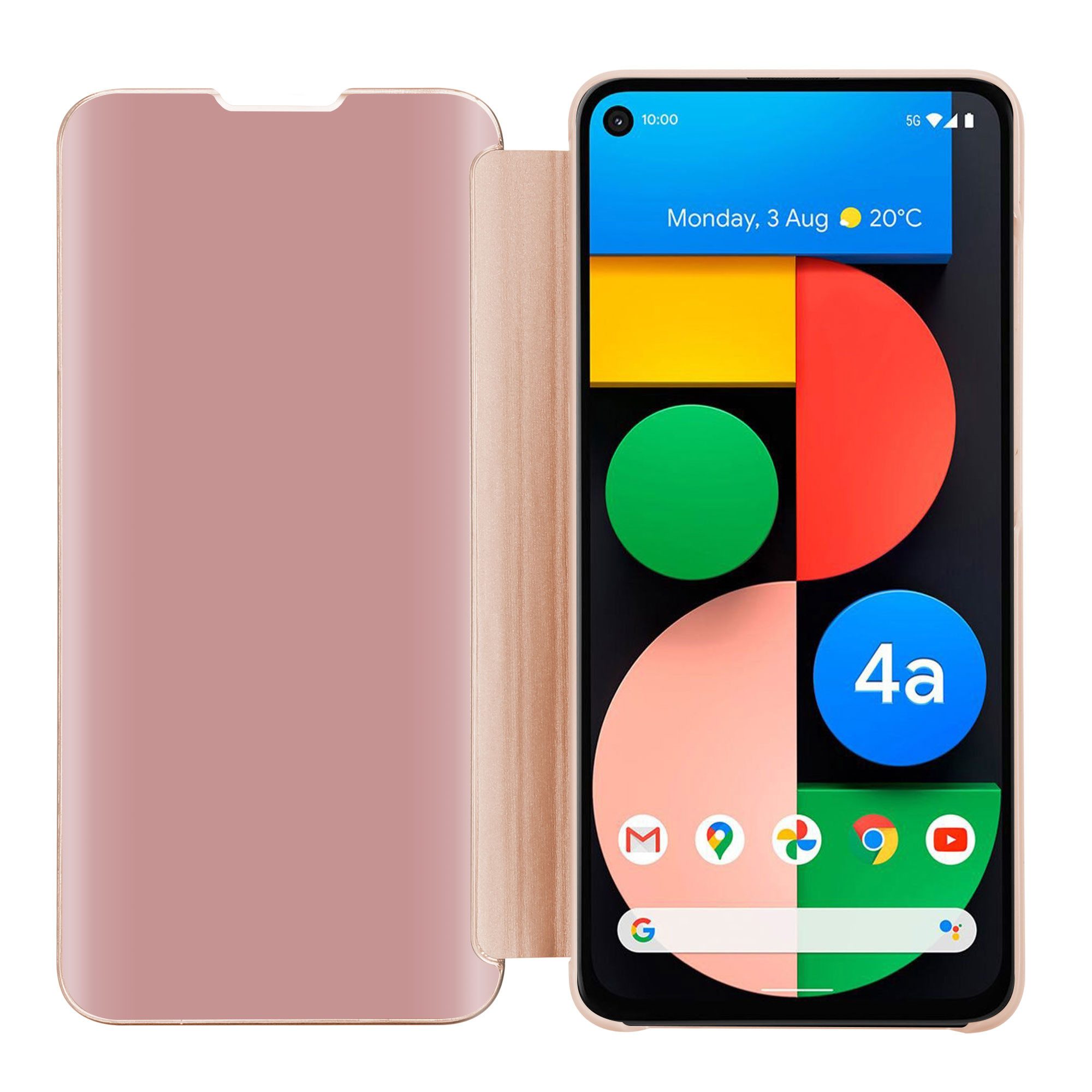 Cadorabo Handyhülle für Google PIXEL 4A Hülle Google PIXEL 4A, Klappbare Handy Schutzhülle - Hülle - mit Standfunktion und Kartenfach
