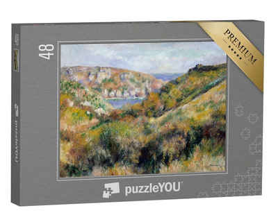 puzzleYOU Puzzle Hügel um die Bucht von Moulin Huet, Guernsey, 48 Puzzleteile, puzzleYOU-Kollektionen Künstler