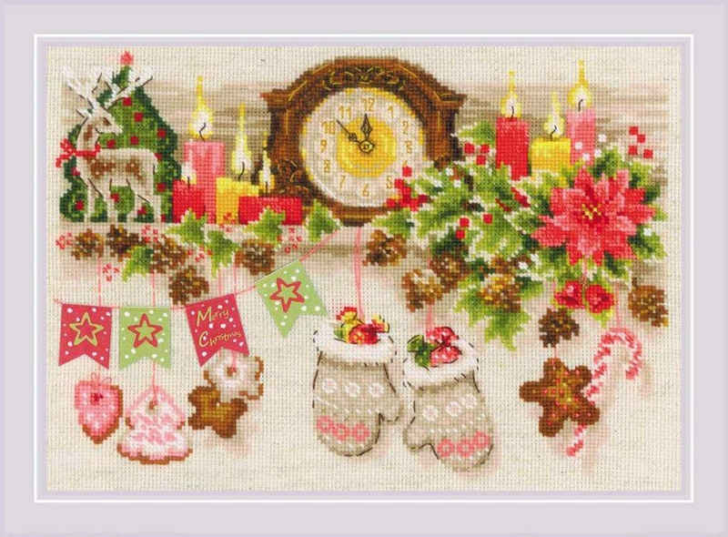 Riolis Kreativset Riolis Kreuzstichpackung "Weihnachtsregal" 30x21cm, Zählmuster, (embroidery kit by Marussia)
