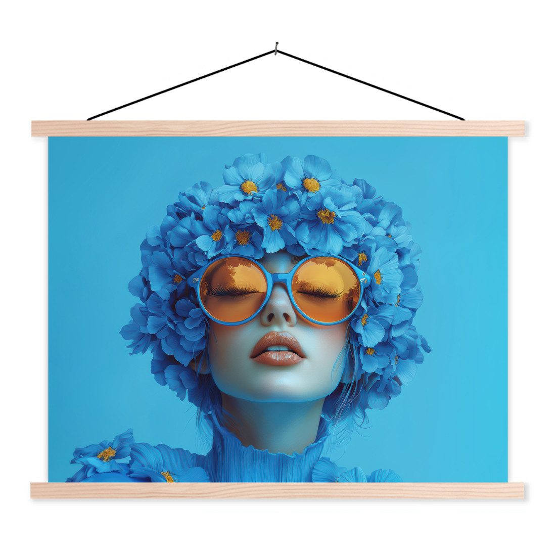 MuchoWow Poster Frau - Blume - günstig online kaufen