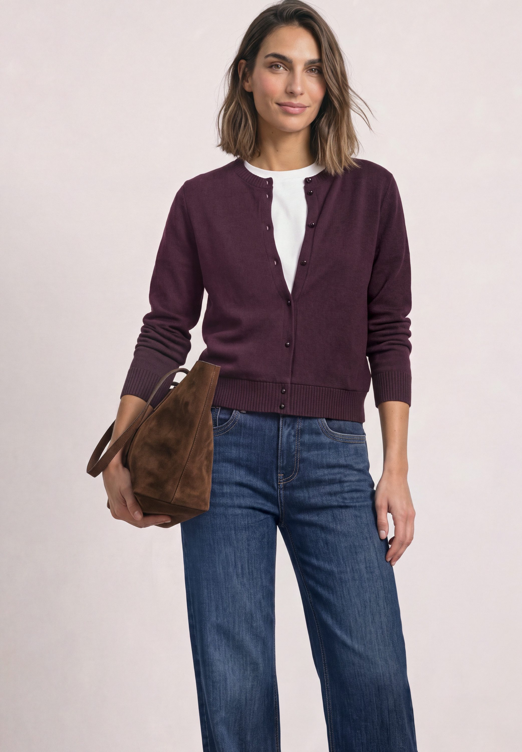 STREET ONE Cardigan aus softem Materialmix