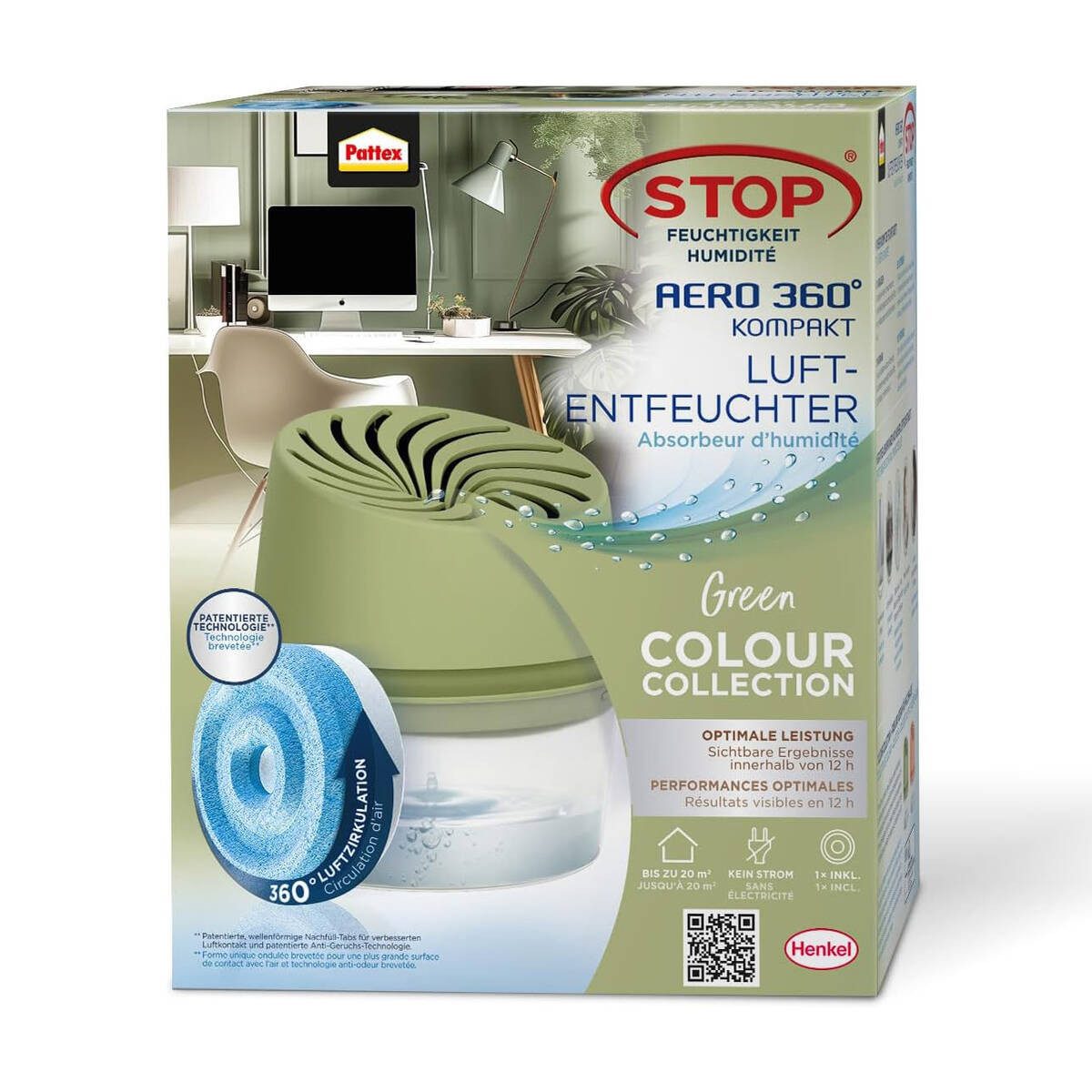 Pattex Luftentfeuchter AERO 360° Luftentfeuchter, bis zu 90 Tage Wirkungsda günstig online kaufen