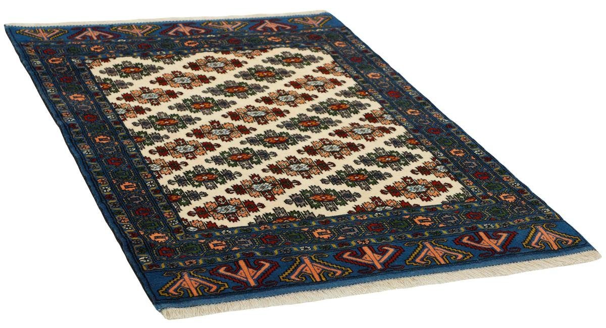 Orientteppich Turkaman 108x147 Handgeknüpfter Orientteppich / rechteckig, Nain Perserteppich, Höhe: mm 6 Trading