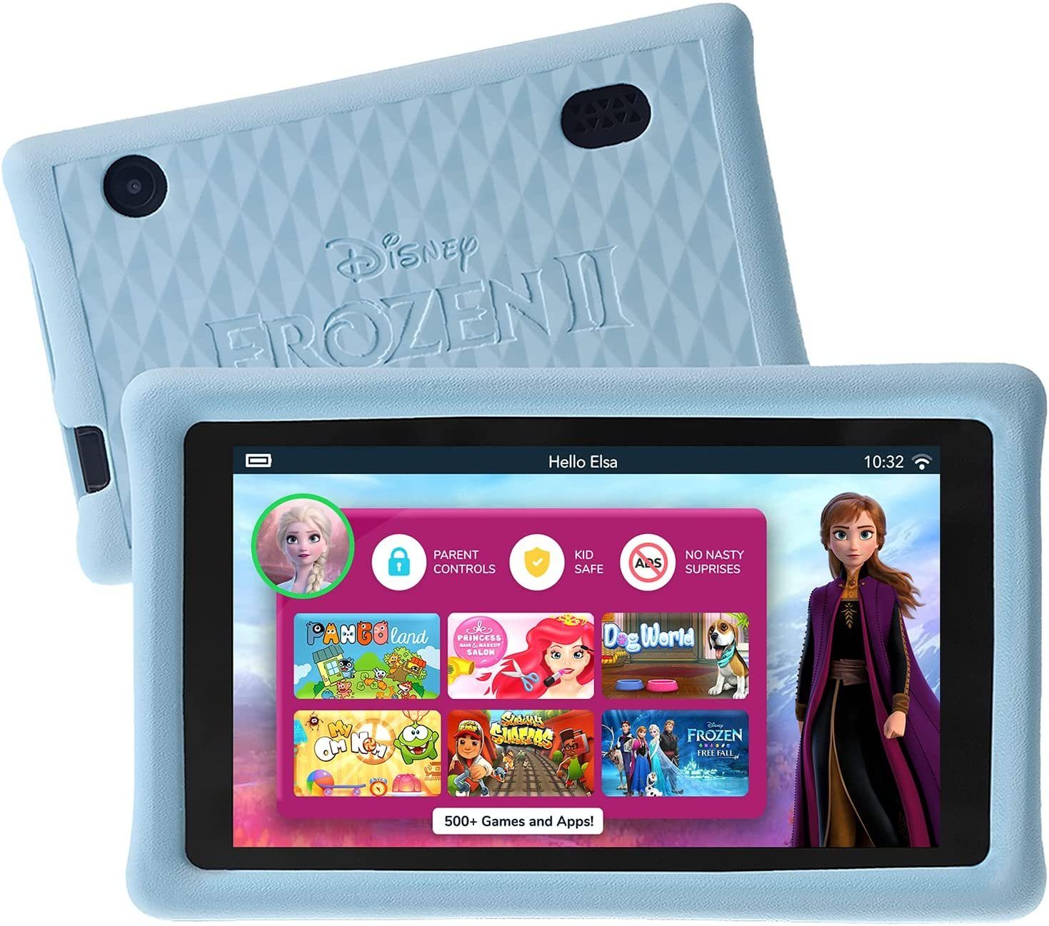 Pebble Gear Lerntablet Disney Frozen 2 Tablet Die Eiskönigin 2, 2 Jahre  Rundum Sorglos Garantie, kindgerechter Hülle/stoßfester Bumper, 1 Jahr lang  GameStoreJunior kostenlos