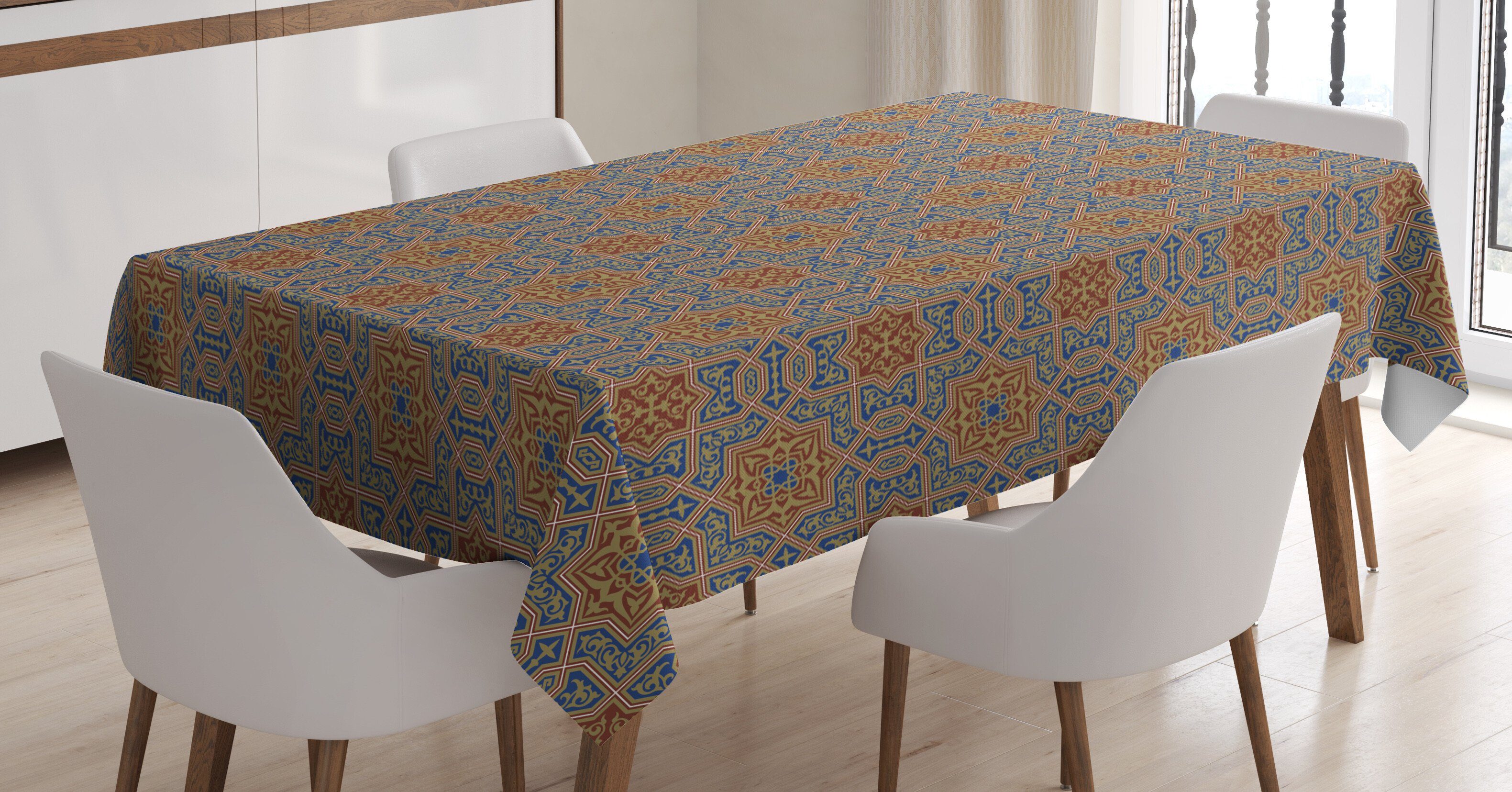 den geeignet Abakuhaus Farbfest Bereich Klare Tischdecke marokkanisch Farben, Waschbar traditionell Für Außen