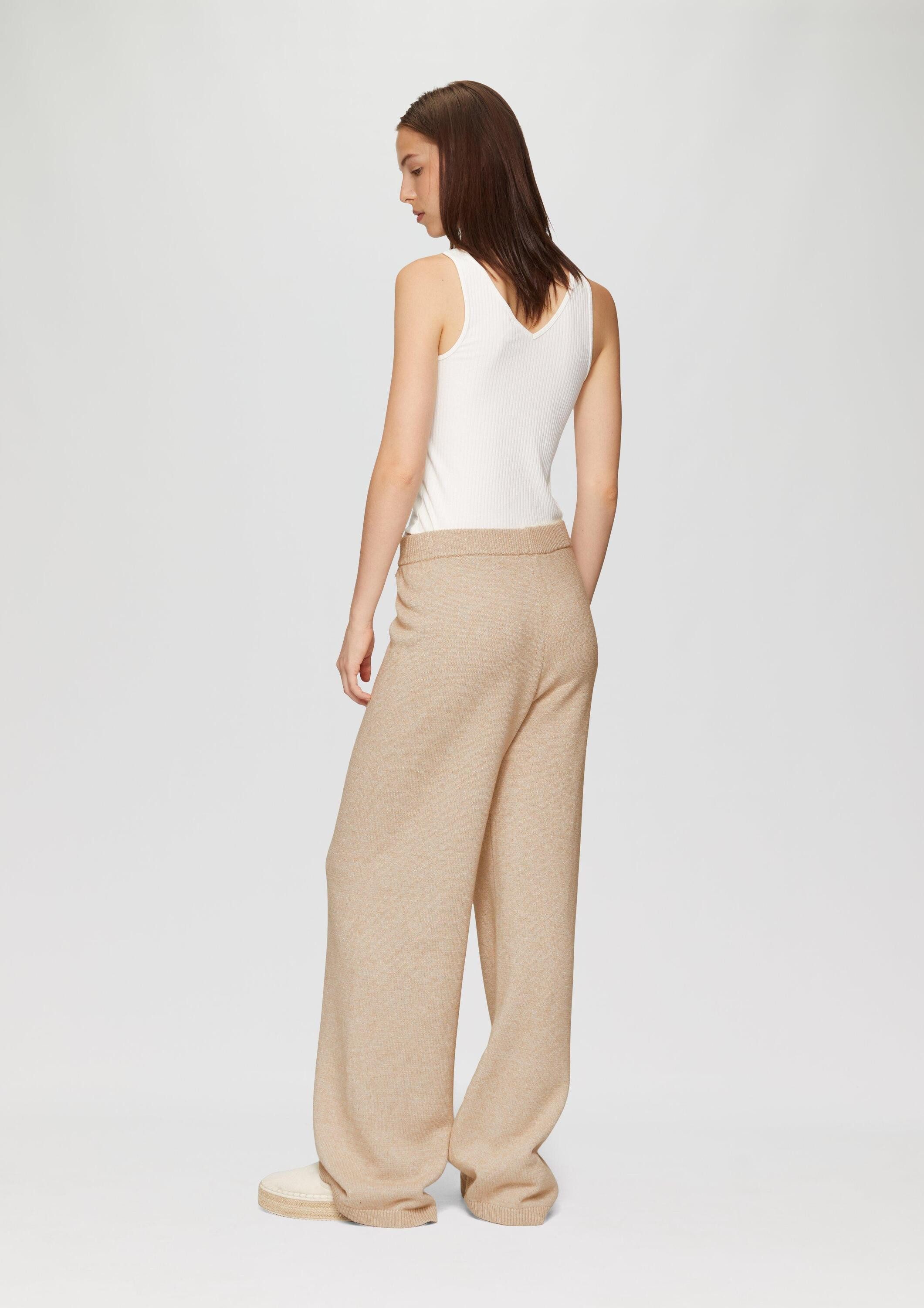 QS Chinos Hose Weiche Strickhose mit elastischem Bund