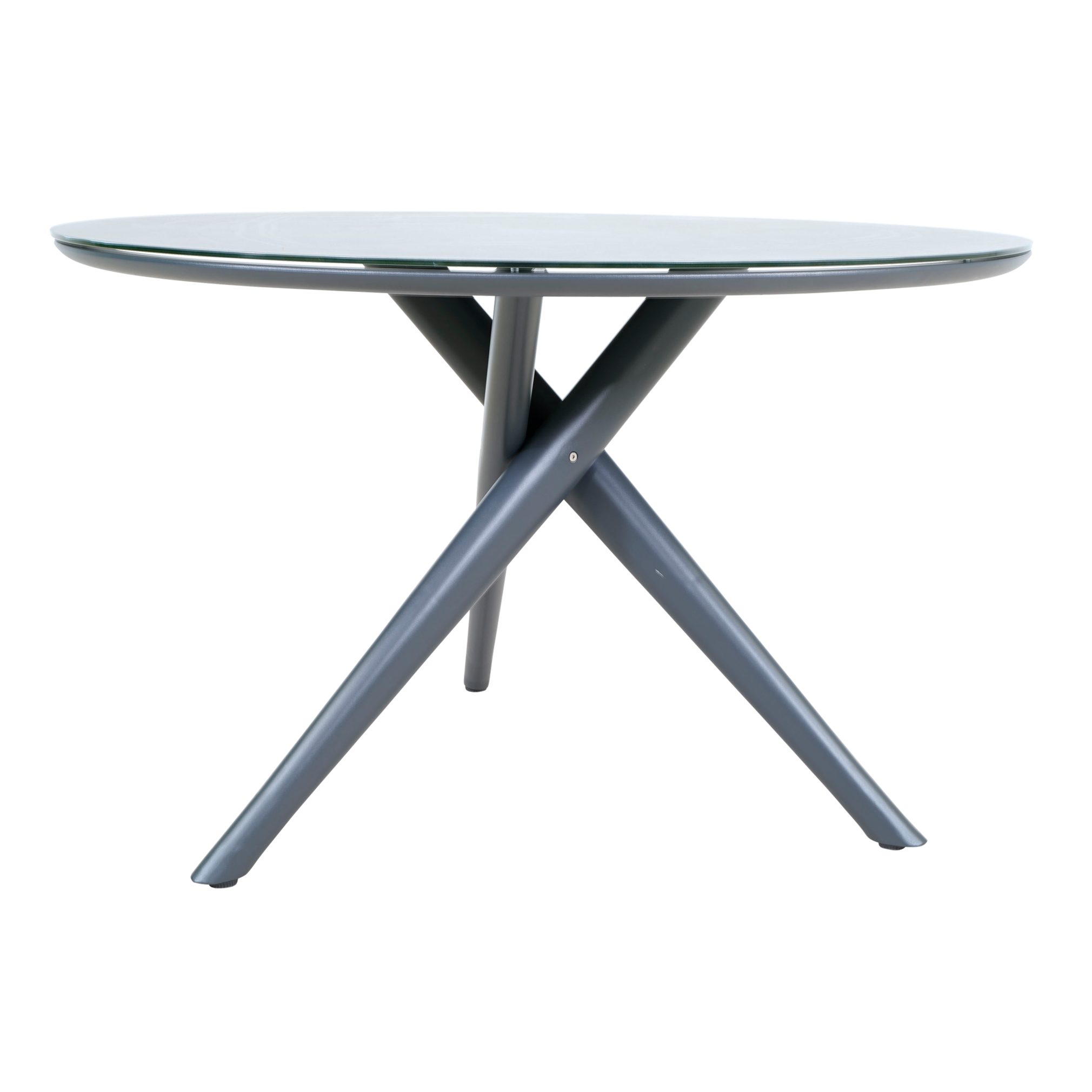 Lesli Living Gartentisch Gartentisch Tisch Tafel Mojito Ceramic Negro ø120x74cm grau anthrazit rund | Tische