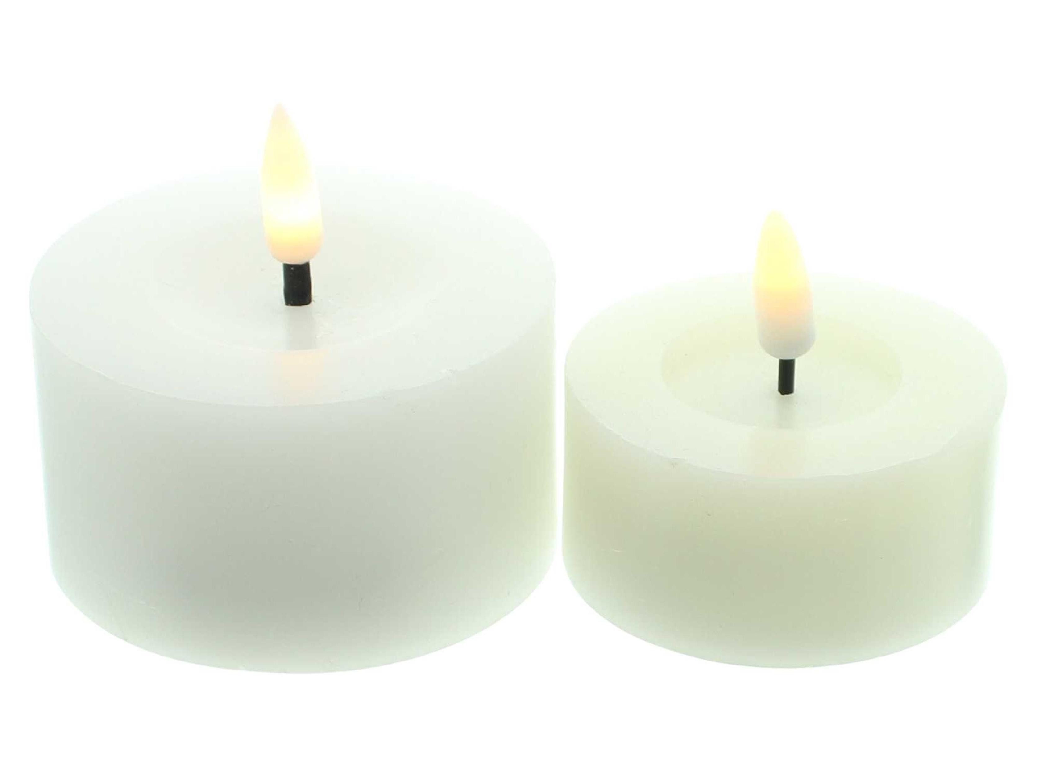 Frank Flechtwaren LED-Kerze LED-Kerze "White", 2er Set