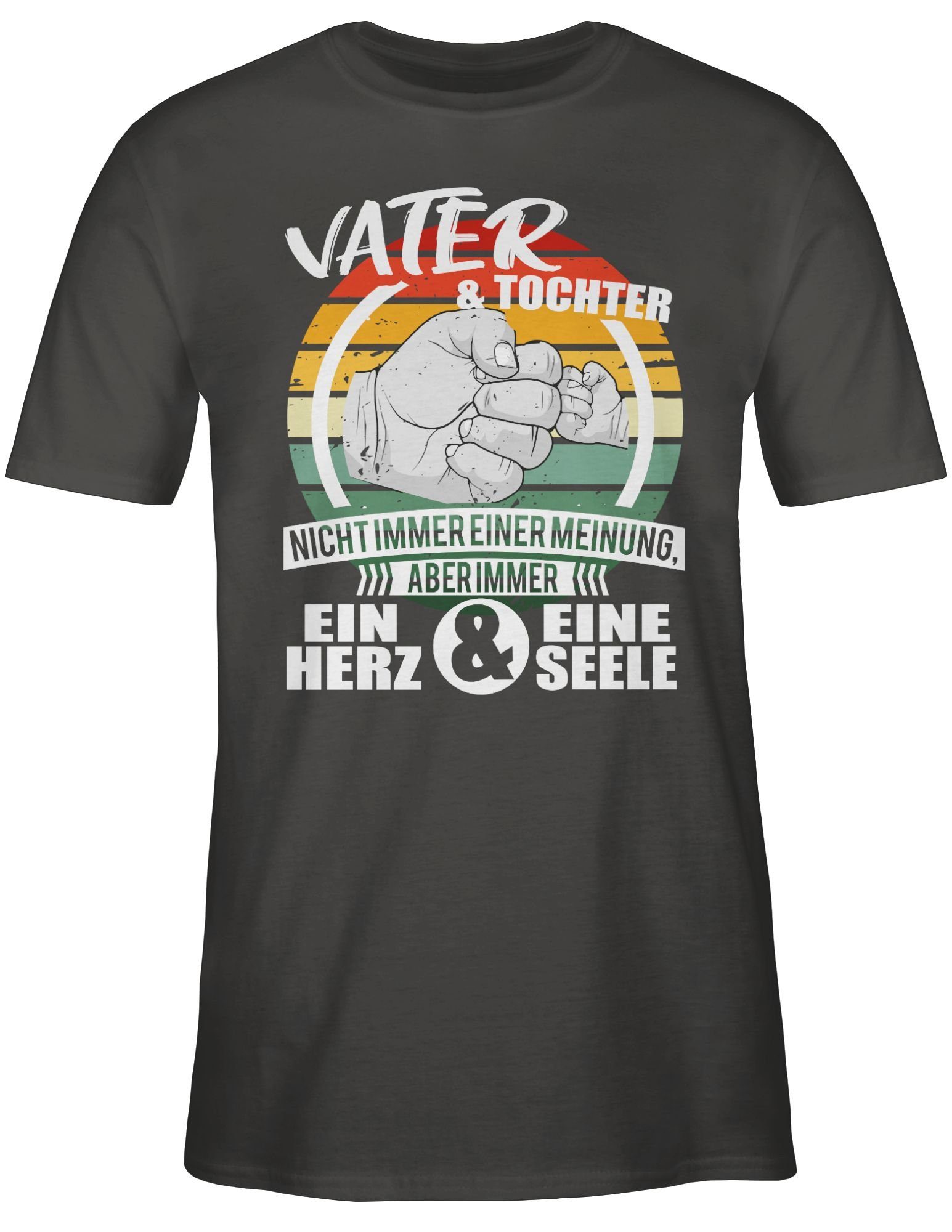 Vater Dunkelgrau Geschenk und T-Shirt Tochter Seele für Papa eine 02 Shirtracer Vatertag