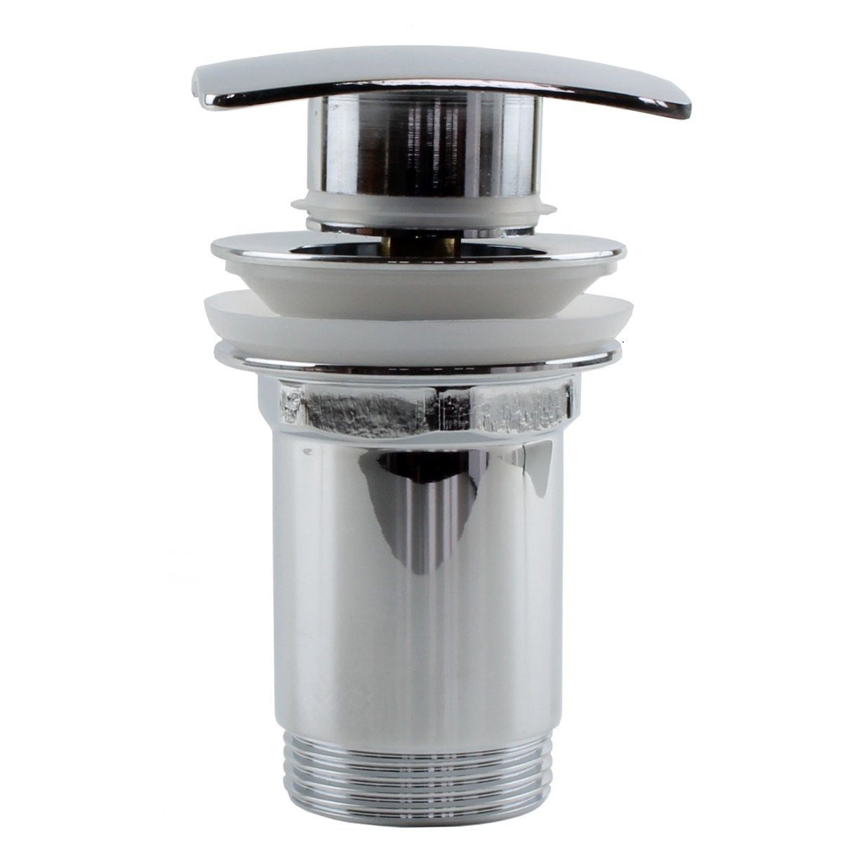 Sanixa Ablaufgarnitur Ventil für Waschtisch Waschbecken, Abflussgarnitur Klick-Verschluss (Badezimmer, POP UP Verschluss) Ventil für Waschtisch Waschbecken Abflussgarnitur Klick-Verschluss