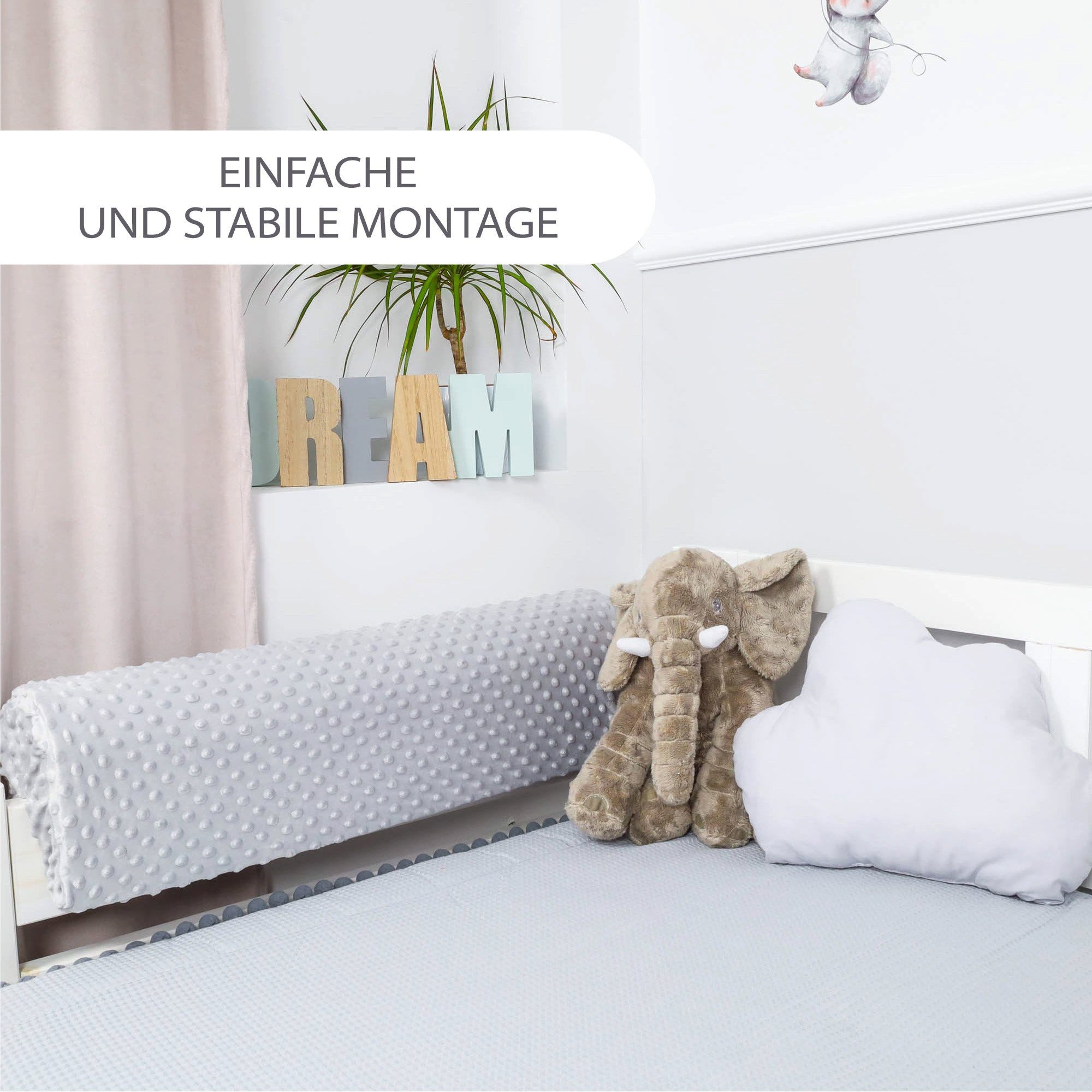 Totsy Baby Bettschutzgitter Bettkantenschutz für Kinderbetten 70 cm - Schutz für Bettrahmen – Bild 3 von 5