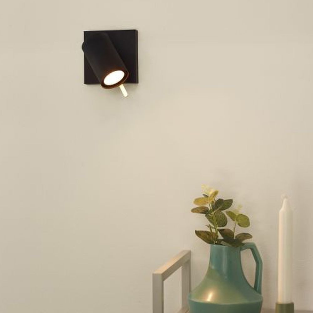 Lucide Deckenstrahler LED Strahler Grony aus Metall in Schwarz und Gold GU10 dimm to warm, LED