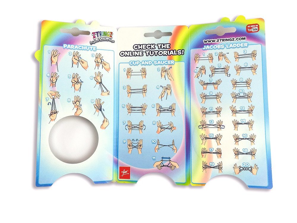 Fun Trading Lernspielzeug Schnurspiel, Fingertwist, ZTRINGZ, Fadenspiel, Fingerspiel (1-St), Motorikspiel, Geschenke, Ideal für Kinder und Erwachsene