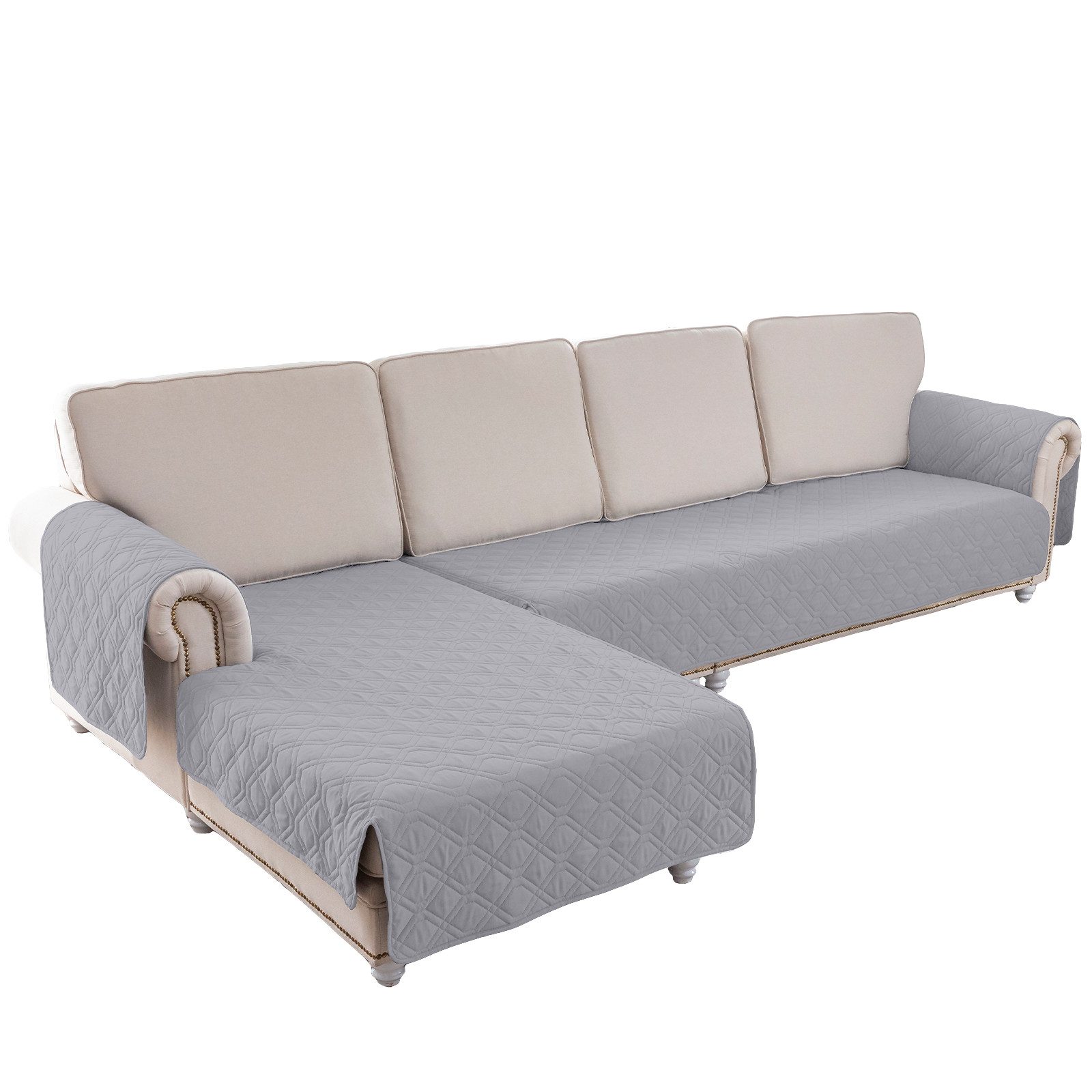 Jibenhome Sofabezug 100% Wasserdicht Sofabezüge L-Form, 2 Stück Couchüberzü günstig online kaufen