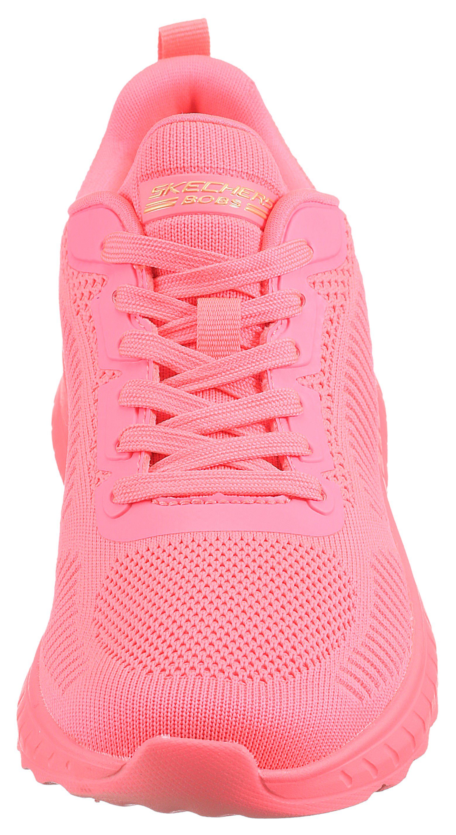 Skechers BOBS SQUAD CHAOS-COOL RYTHMS Sneaker, Knitwear-Sneaker, Schnürschuh in veganer Verarbeitung