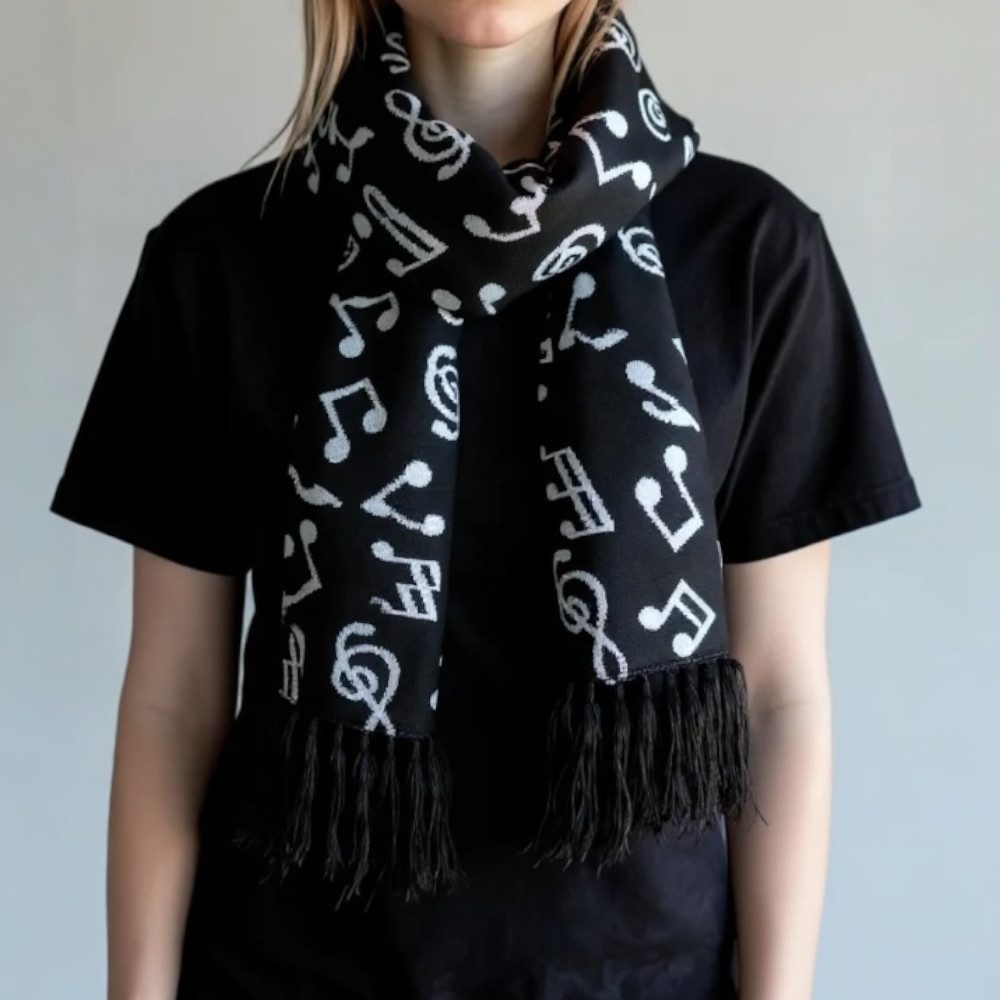 mugesh Schal Strickschal Notenmix, für Musikerinnen günstig online kaufen