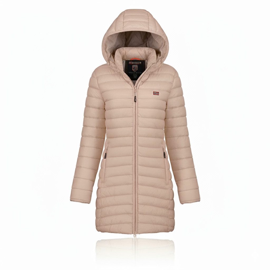 Geographical Norway Steppmantel Hochwertige Outdoorjacke Lange Steppjacke Parka