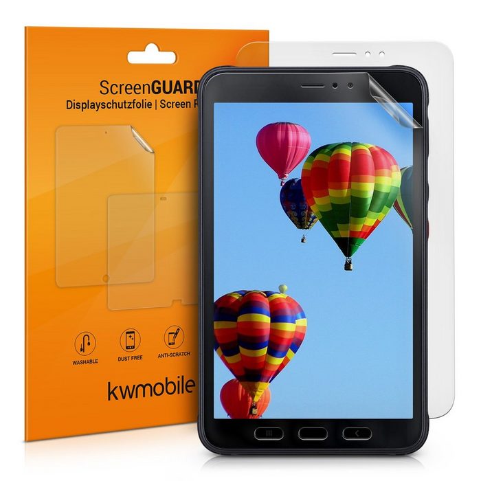 kwmobile Schutzfolie 2x Folie für Samsung Galaxy Tab Active 3 Full Screen Tablet Schutzfolie entspiegelt