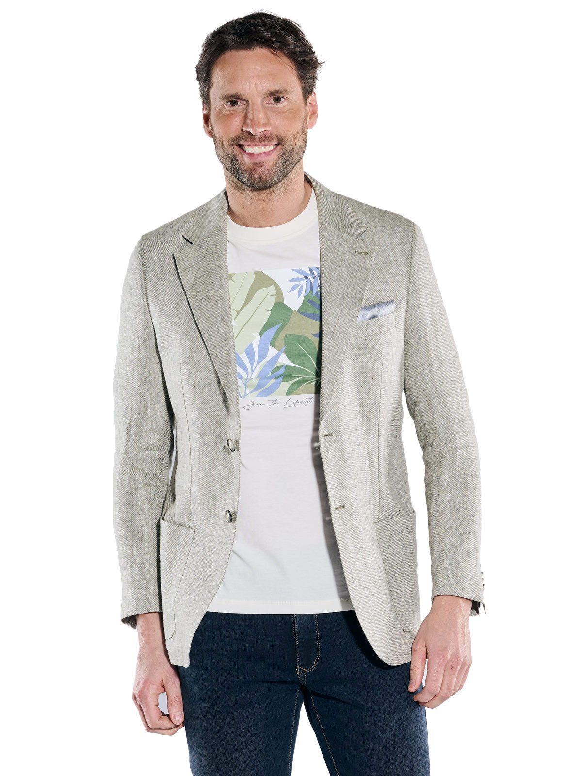 ENGBERS GERMANY Sakko ENGBERS GERMANY Herren Freizeit-Sakko mit Leinenanteil, Hellgruen