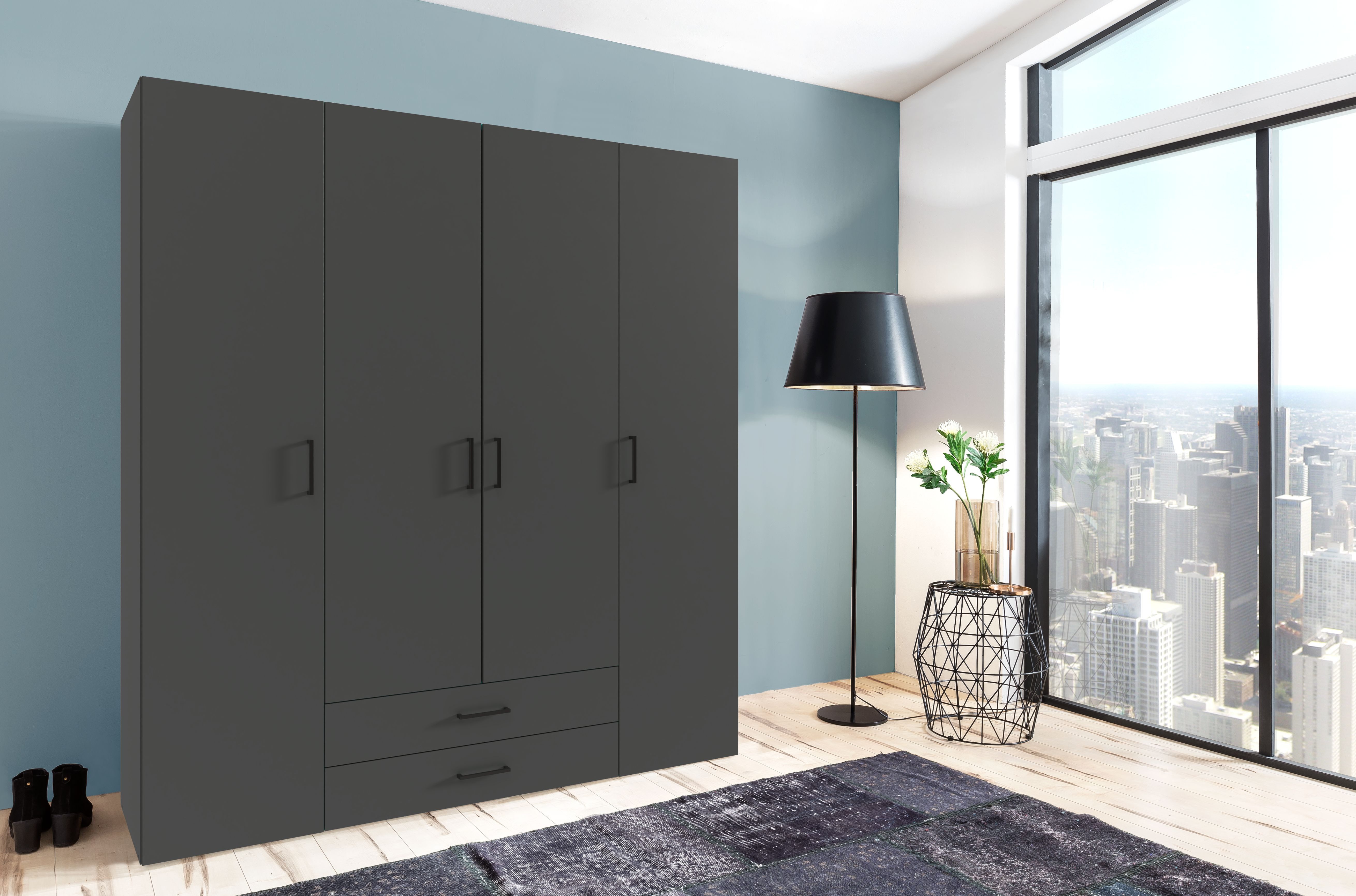 Wimex Drehtürenschrank "Mugano", (mit langen oder kurzen Griffen aus Metall günstig online kaufen
