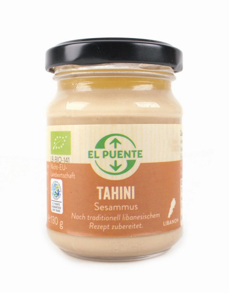El Puente Dip Tahini - Bio-Sesammus, Fair Trade, Vegan, Bio, Glutenfrei, Handmade