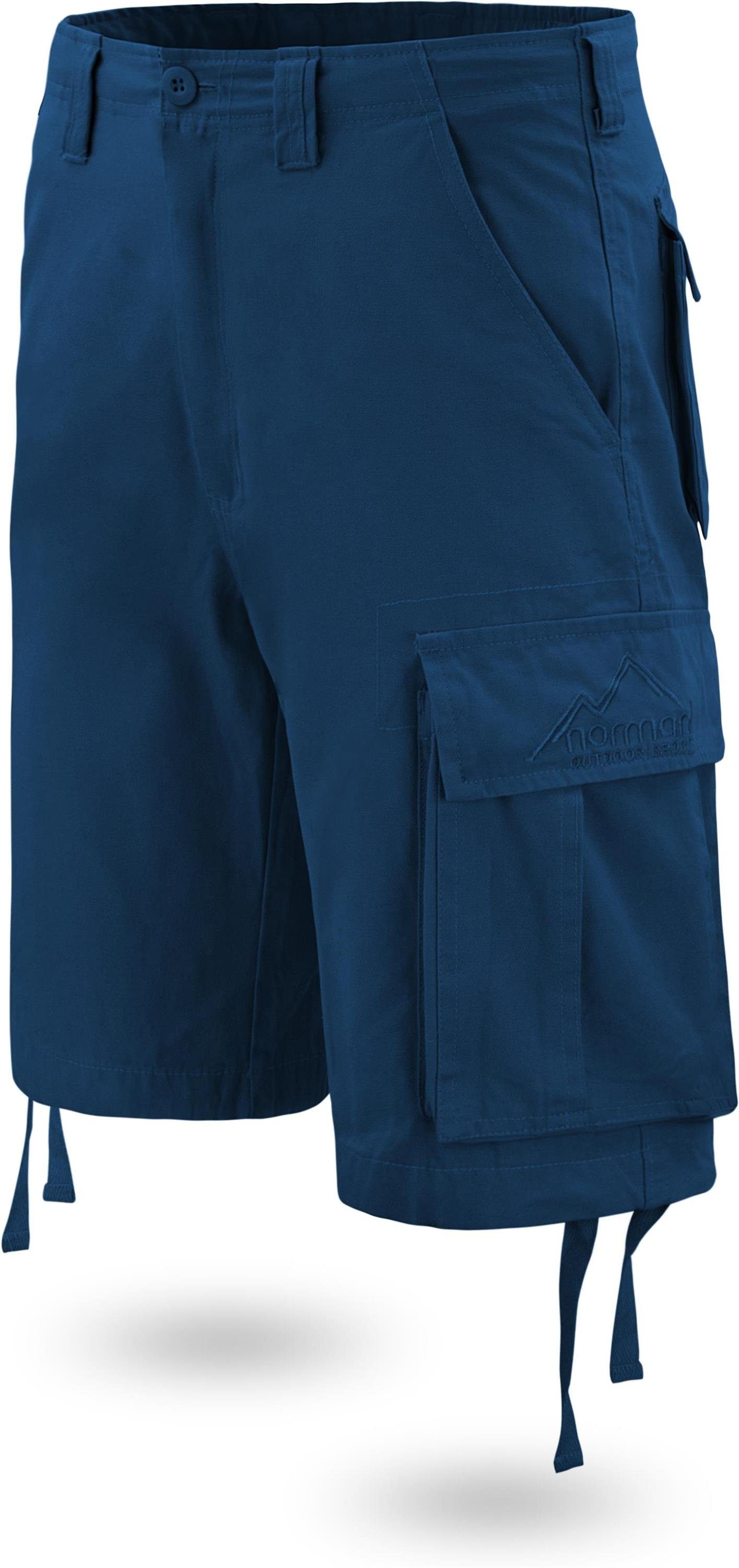 Shorts Navy Sommershorts Cargotaschen Herren aus 100% mit normani Kalahari Vintage kurze Bermudas Shorts Bio-Baumwolle