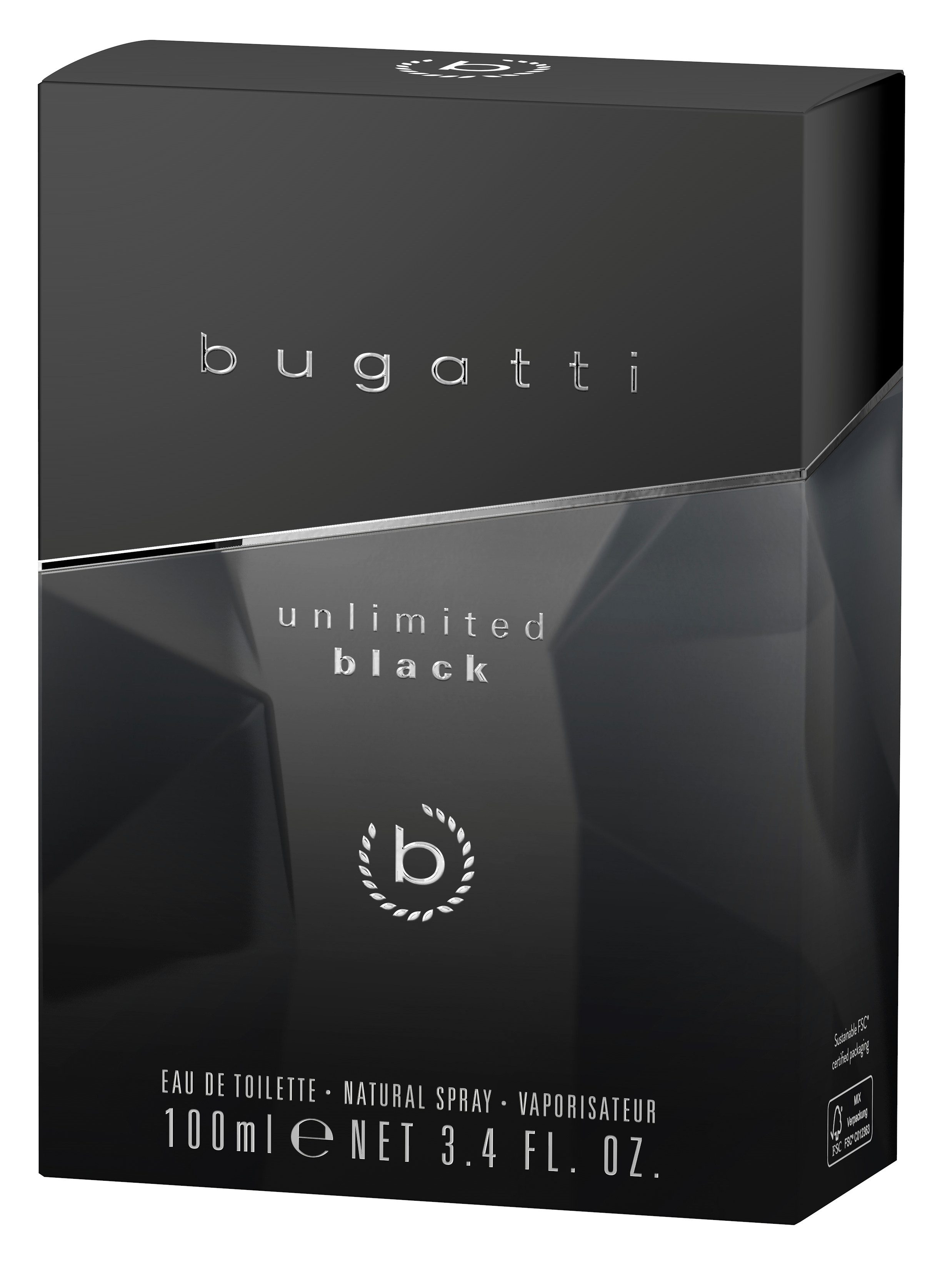 bugatti Eau de Toilette UNLIMITED BLACK FOR HIM EDT 100ml