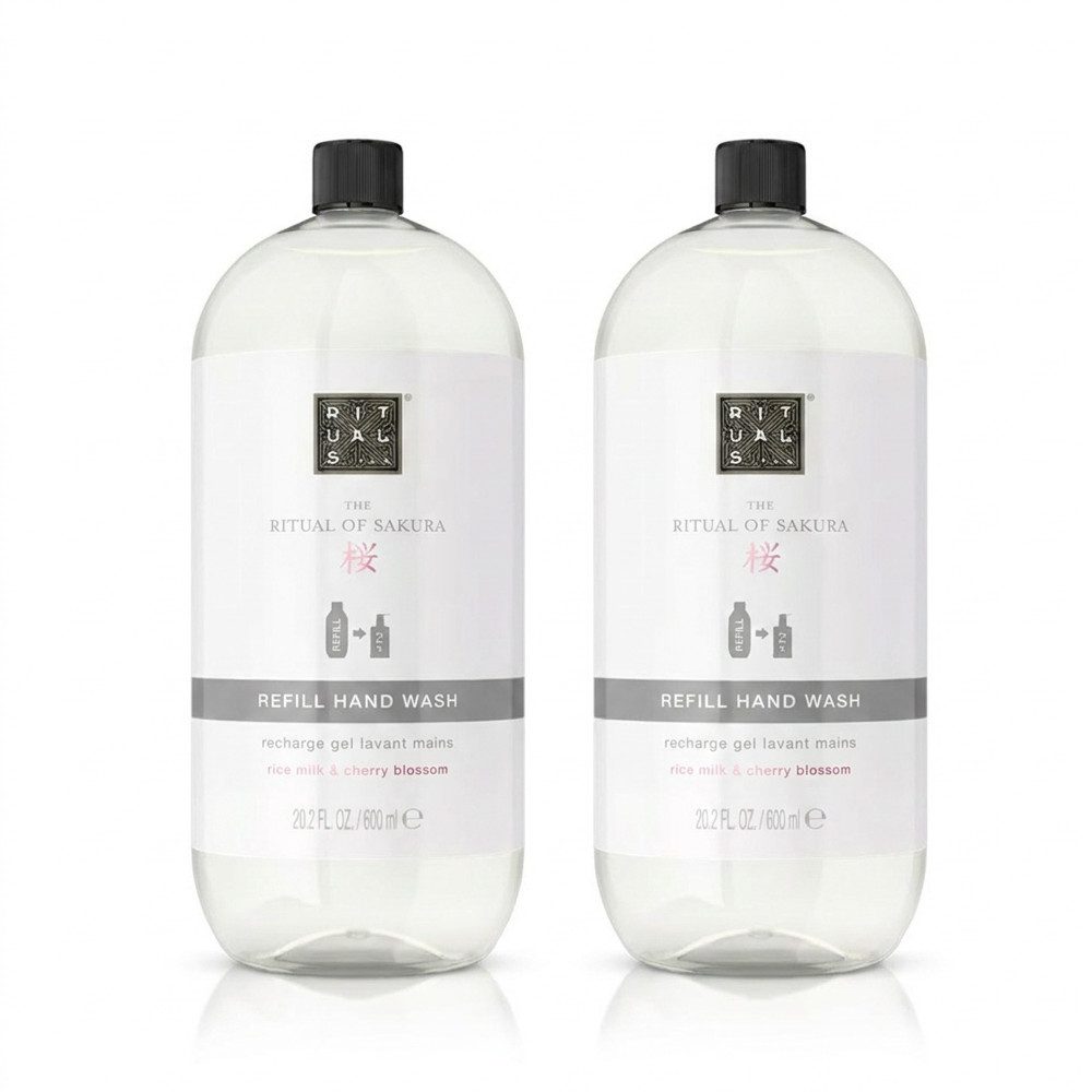 Rituals Flüssigseife Rituals The Ritual Of Sakura Refill Hand Wash 2er Set, 1-tlg., Vorteilspack mit zwei Nachfüllflaschen für längere Nutzung