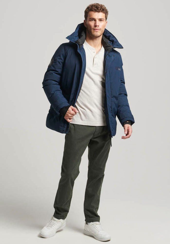 Navy PADDED Steppjacke CITY PARKA HOODED WIND Superdry Eclipse