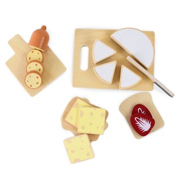 Mamabrum Kinder-Küchenset Frühstücksset aus Holz - Essen spielen