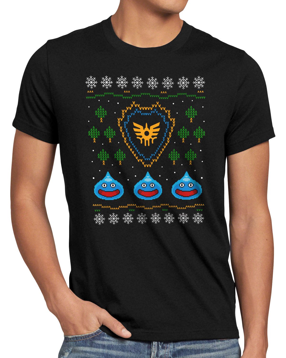 style3 T-Shirt dragon quest slime kawaii rpg kingslime toriyama erdrick loto zoma xi