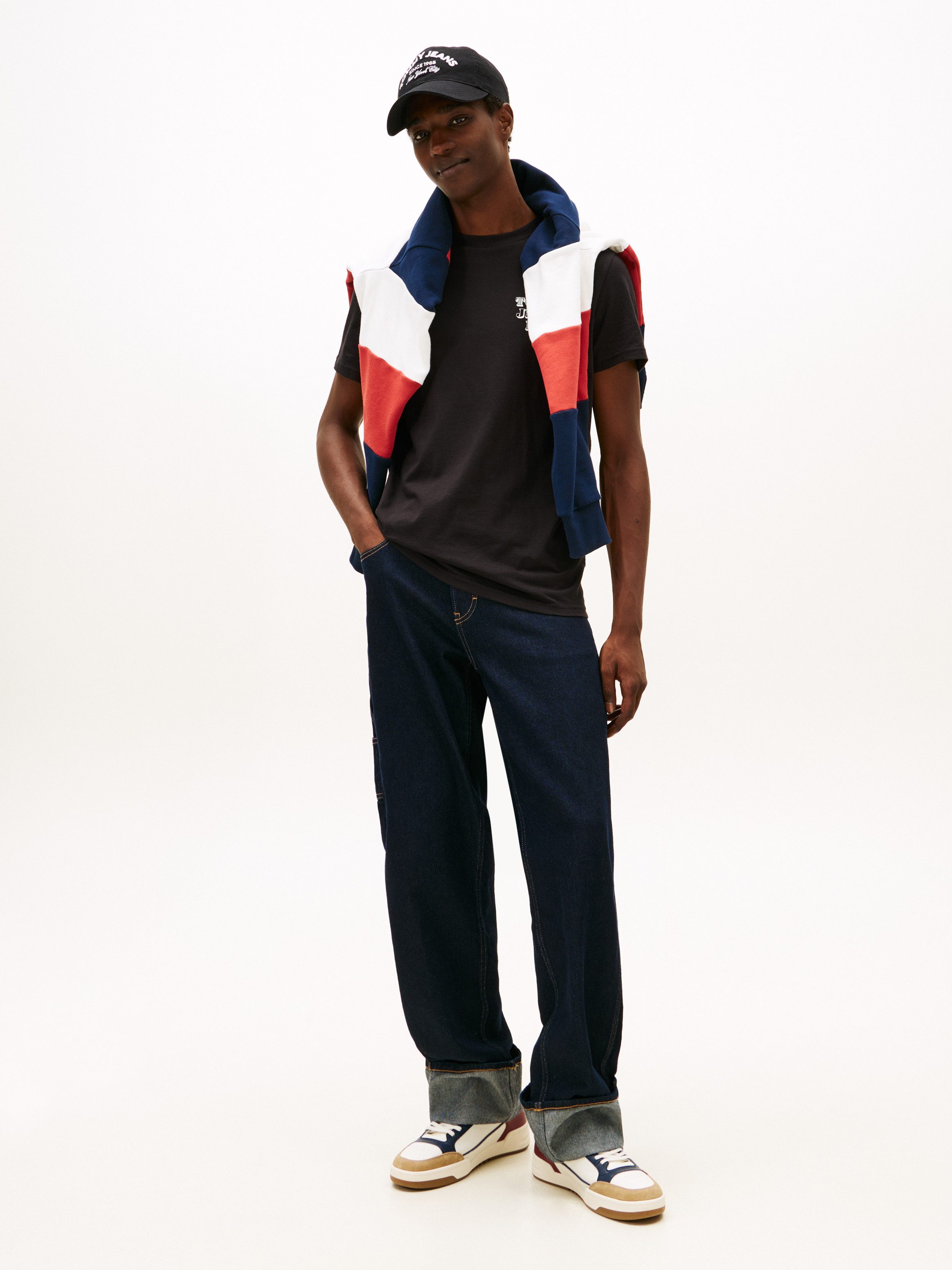 Tommy Jeans T-Shirt TJM ENTRY BILLS slim fit, Jersey, Rundhals – Bild 3 von 5
