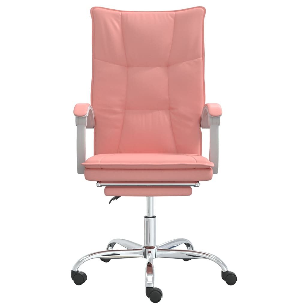vidaXL Bürostuhl Bürostuhl mit Liegefunktion Rosa Kunstleder (1 St)