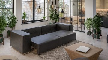 S-Style Möbel Big-Sofa Amaru 5-Sitzer mit Schlaffunktion, mit Wellenfederung