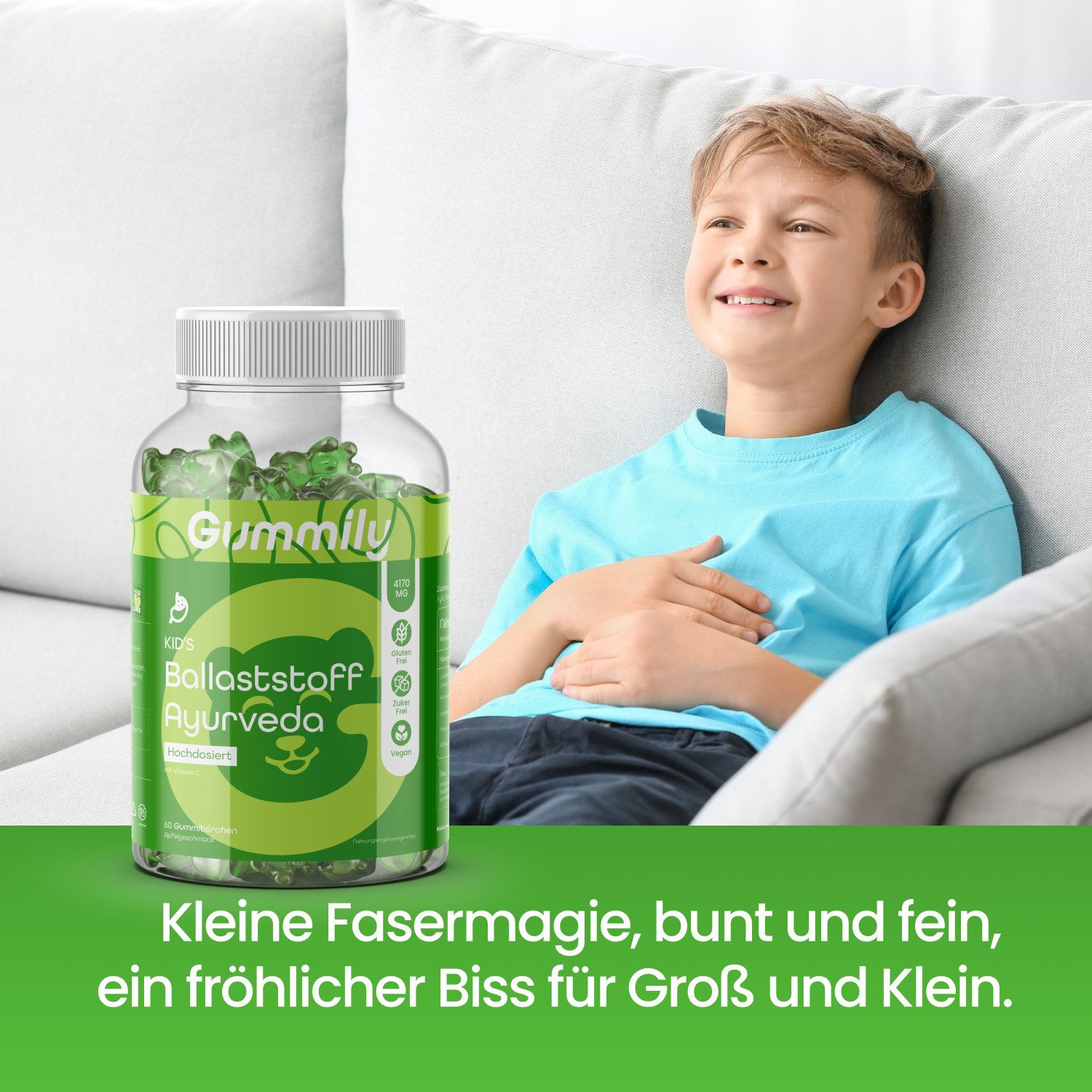 Gummily® Tummy Gummibärchen mit präbiotischen Ballaststoff Gummibärchen, 180 g