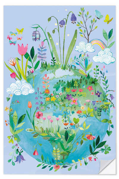 Posterlounge Wandfolie Mila Marquis, Happy Earth, Kinderzimmer Natürlichkeit Grafikdesign