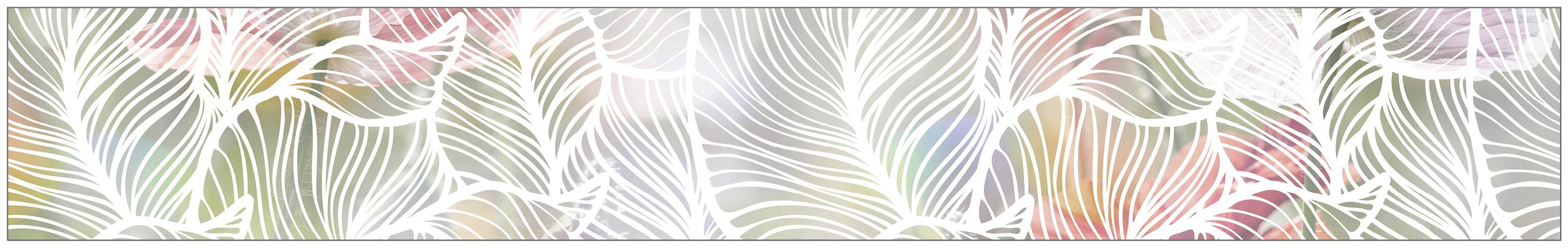 Leaves cm, statisch glatt, halbtransparent, white, Fensterfolie Look x 30 haftend MySpotti, 200