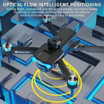 OBEST mit Kamera,RC Faltbare FPV WiFi Live Übertragung Hindernisvermeidung Drohne (4K, Bürstenloser Motor, 2 Akku 28min, One Key Start/Landen, Headless Modus)