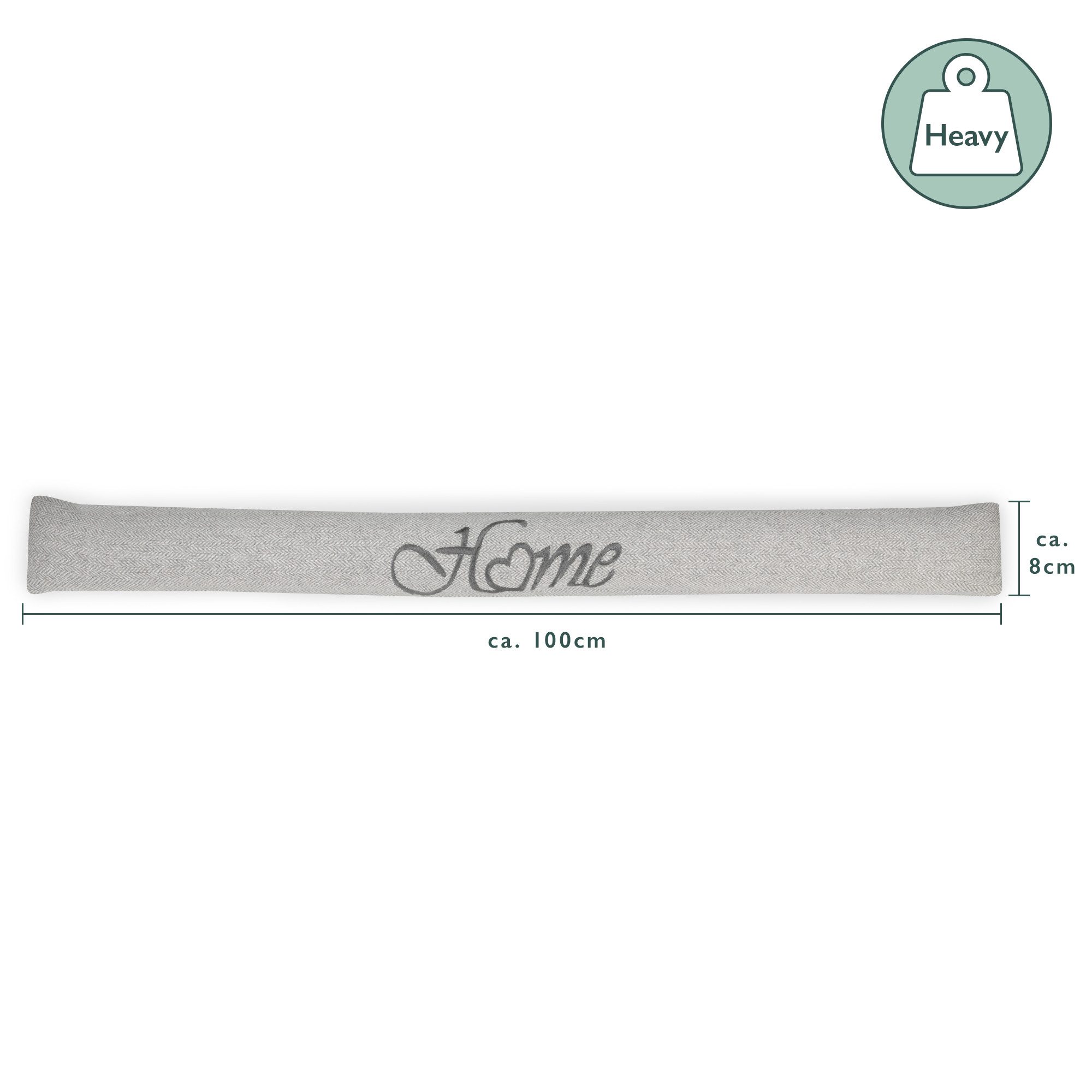 Beautissu Zugluftstopper Zugluftstopper 100 cm lang Tuuli Tuuli 100, Hellgr günstig online kaufen