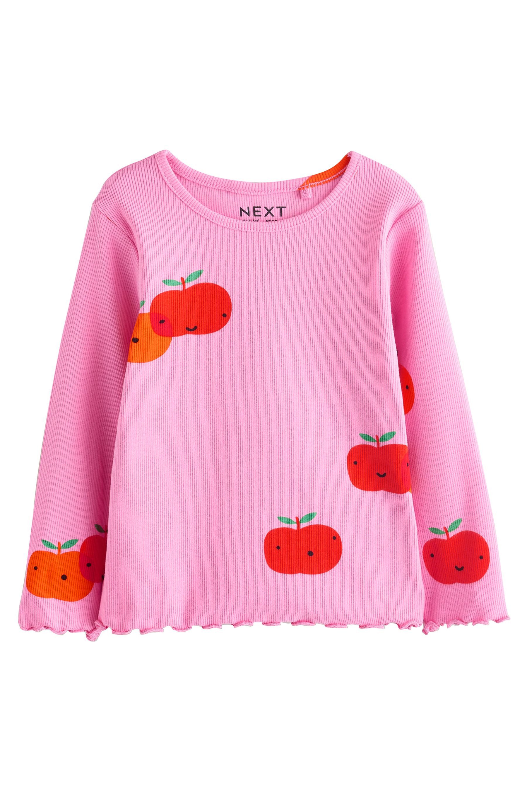 Leggings Geripptes Langarm-T-Shirt