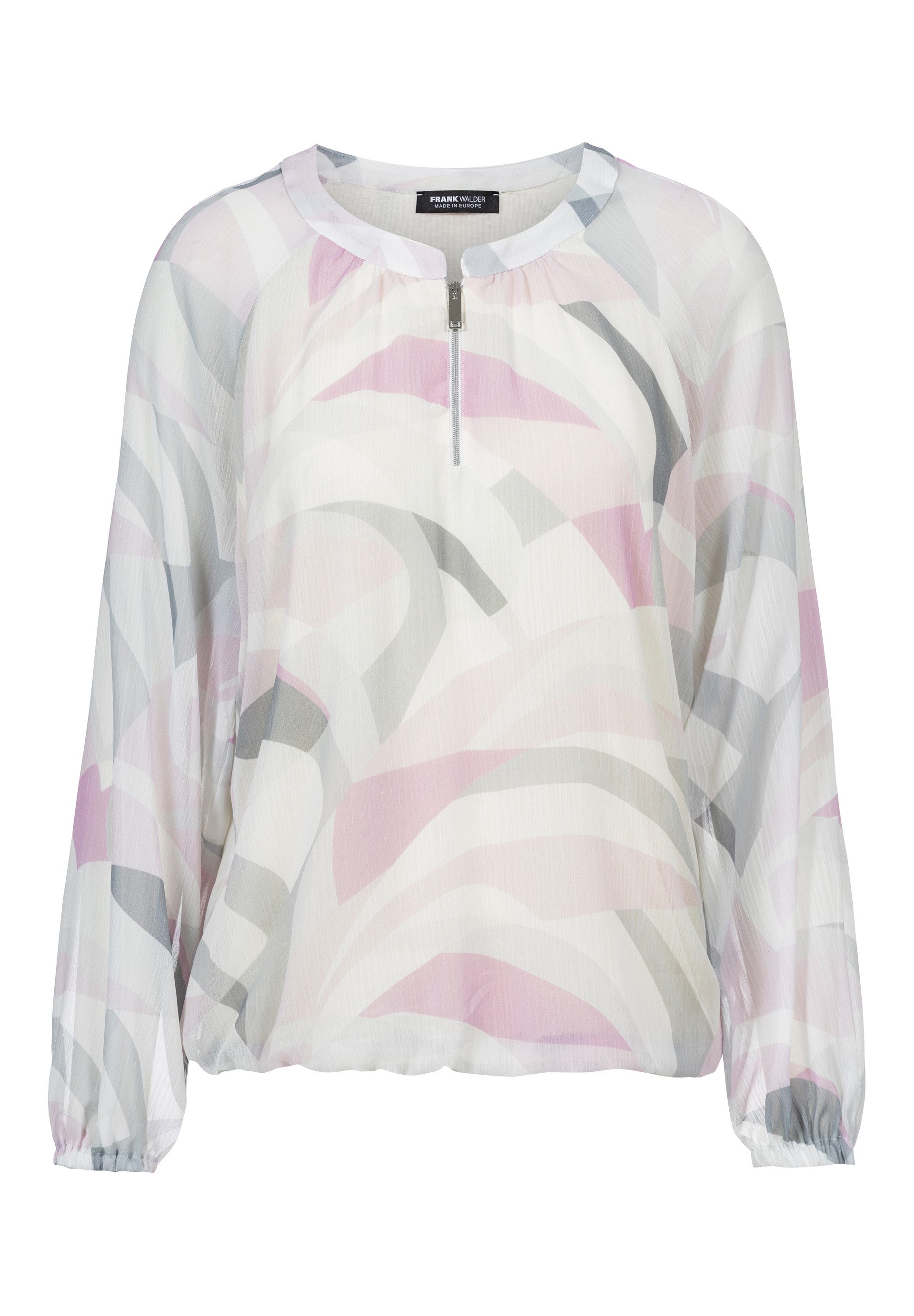 FRANK WALDER Klassische Bluse mit Elastikbund