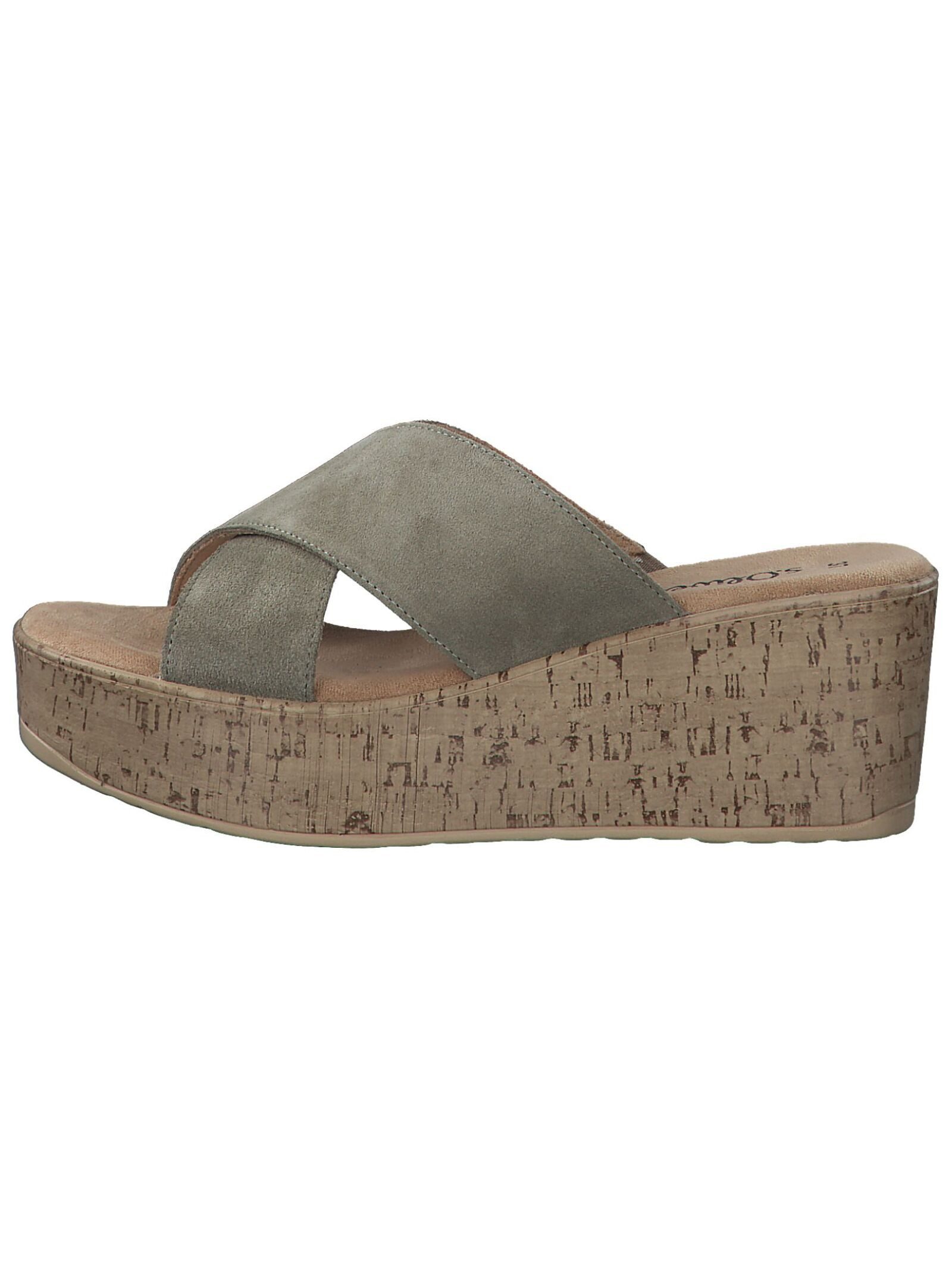 s.Oliver Pantoletten Veloursleder Pantolette günstig online kaufen