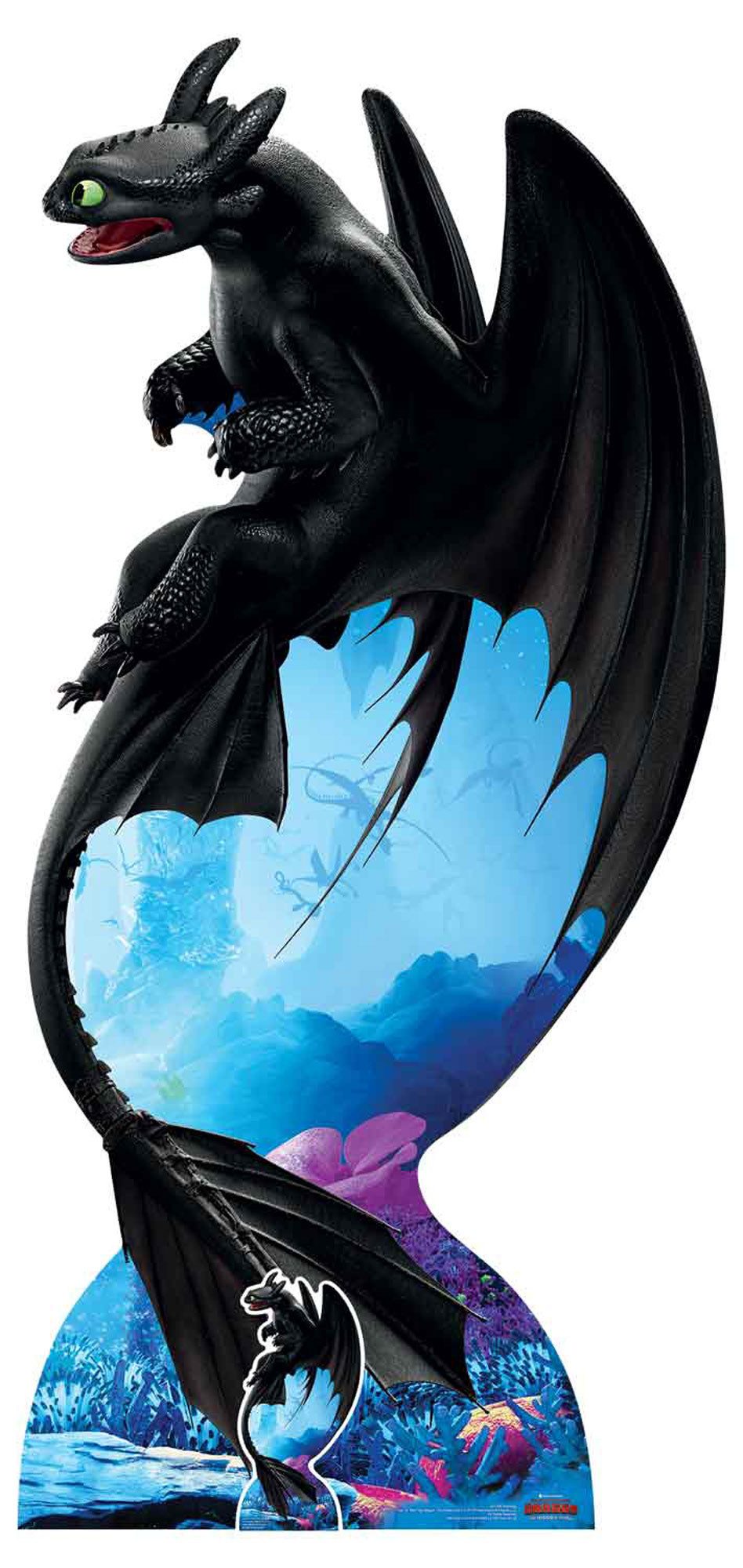Dekofigur Dragons Pappaufsteller How to train your Dragon 3 Ohnezahn