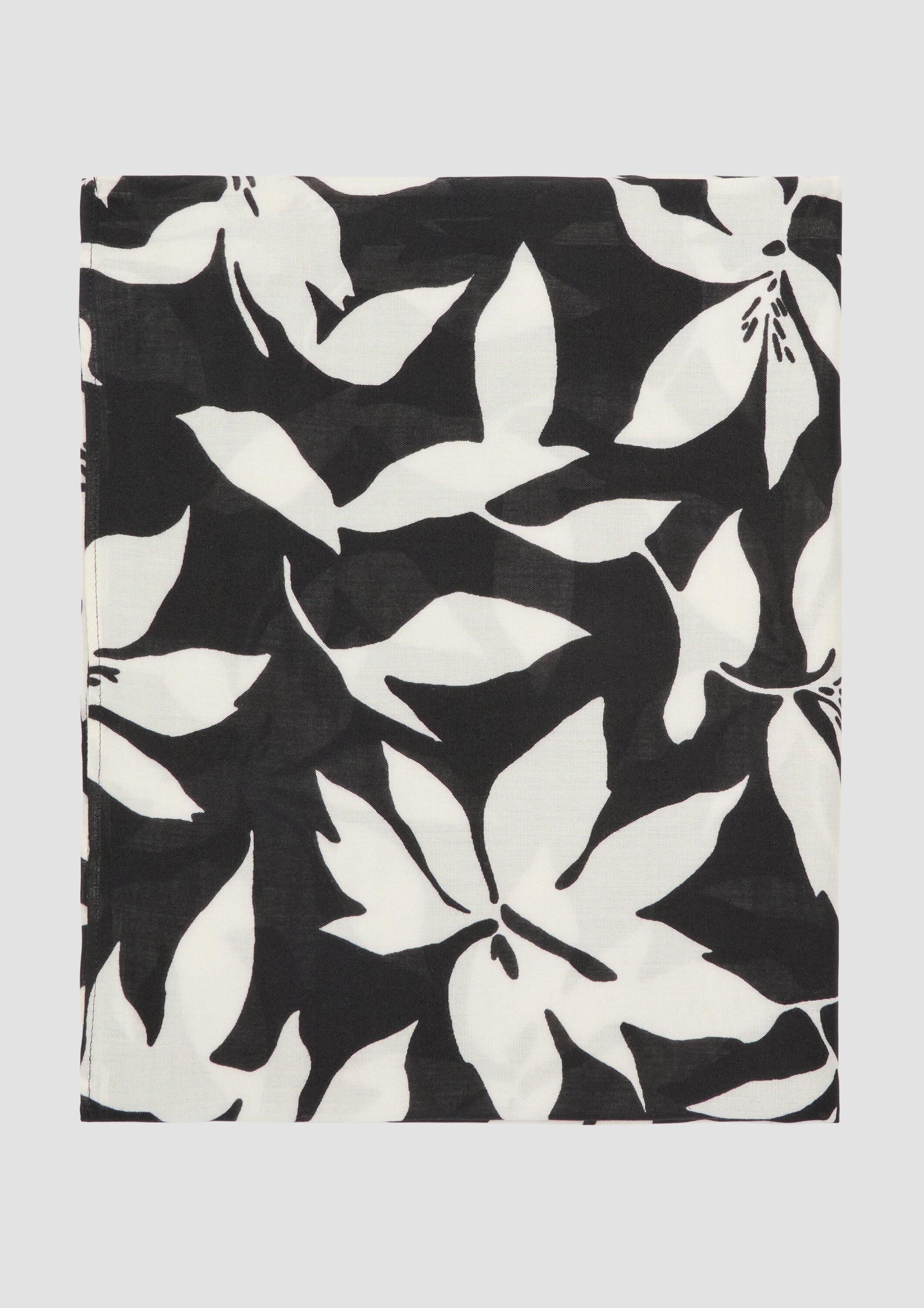 s.Oliver Loop Snood, Snood mit floralem Muster aus Viskose