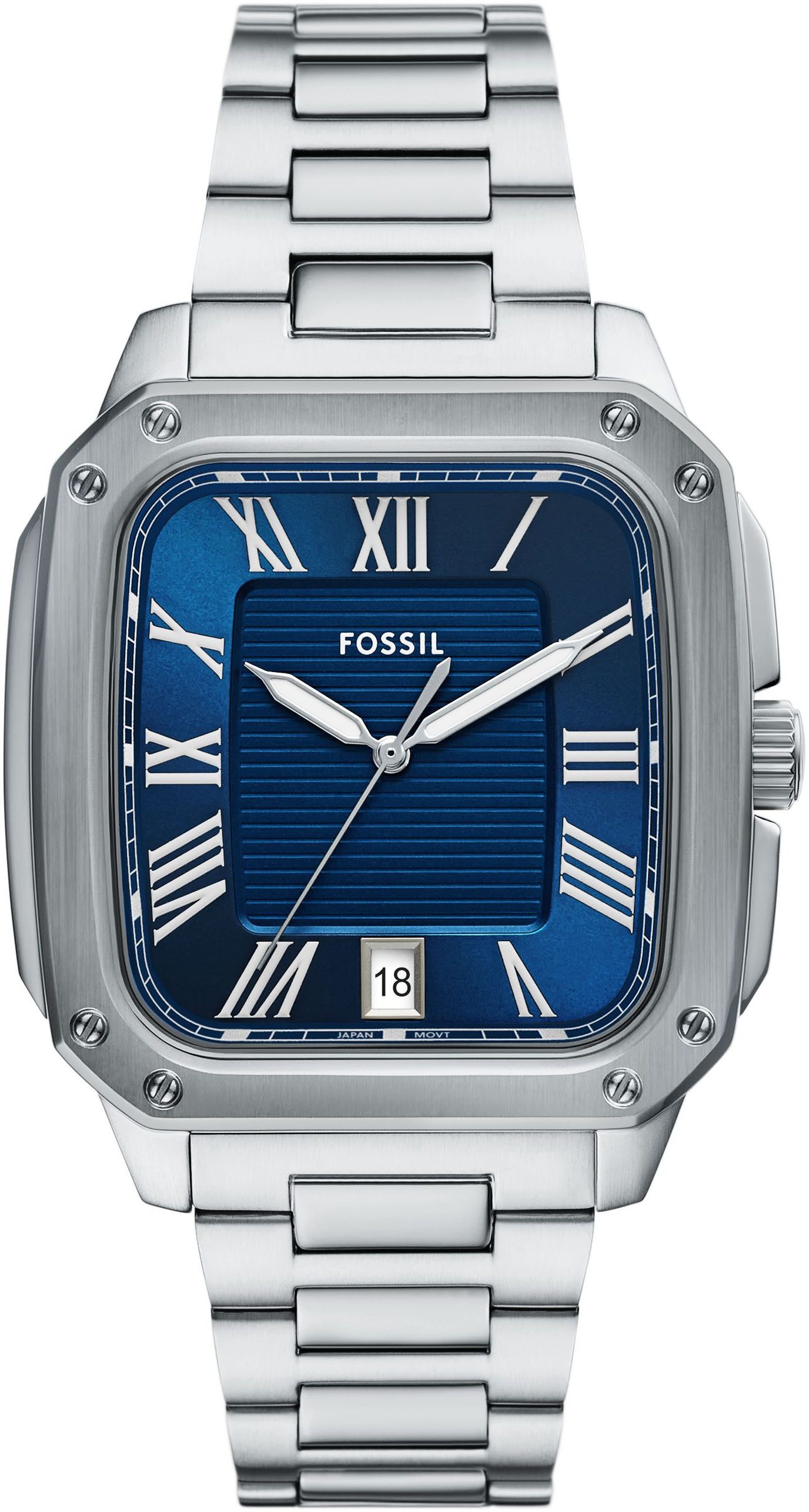Fossil Quarzuhr CROSBY FS6121, Armbanduhr, Herrenuhr, Edelstahlarmband, ana günstig online kaufen