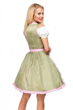 Dirndline Dirndl 2-tlg. Trachten Set: Dirndl mit Blumenschürze mit Schürze in grün/pink