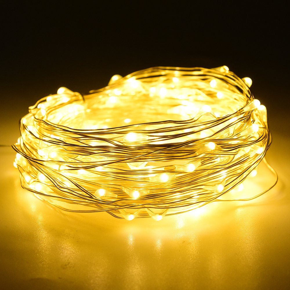 Rosnek LED-Lichterkette 12M 120LEDs,Wasserdichte,USB,Weihnachten Beleuchtun