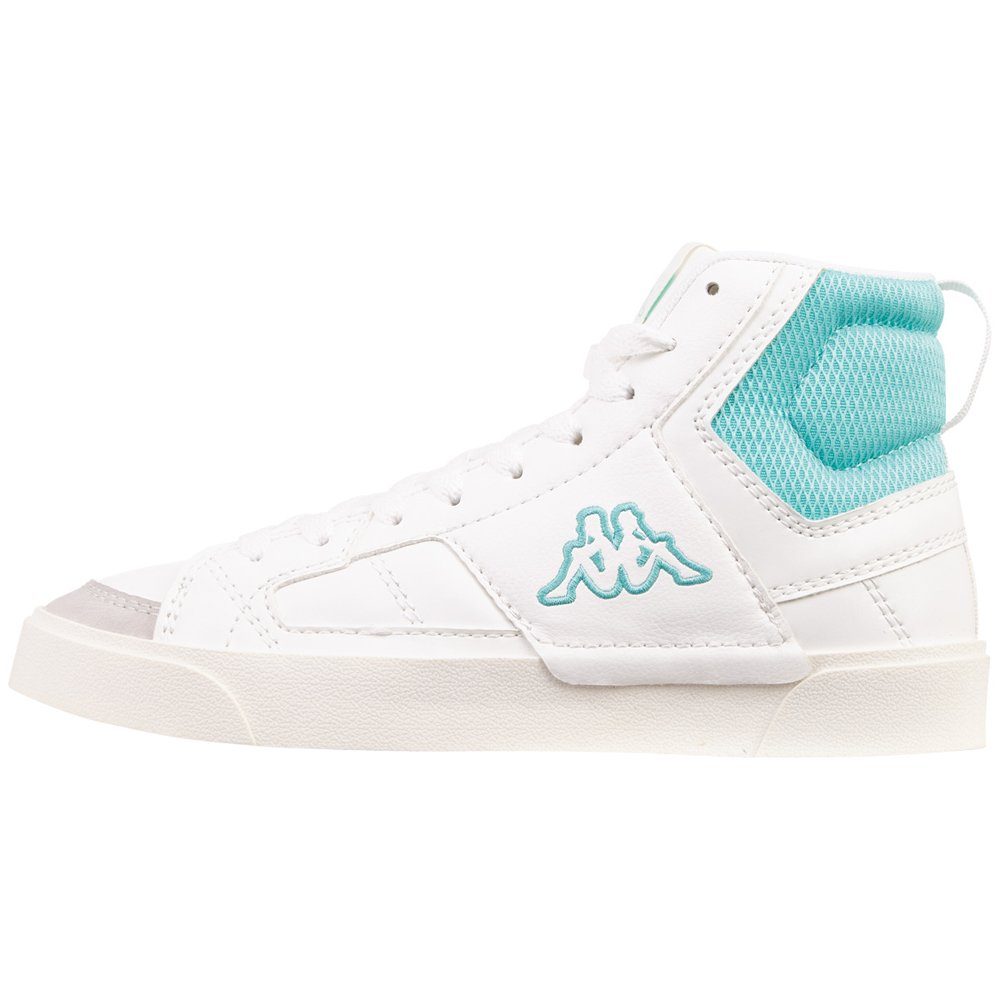 Kappa Sneaker - in spannendem Materialmix white-mint