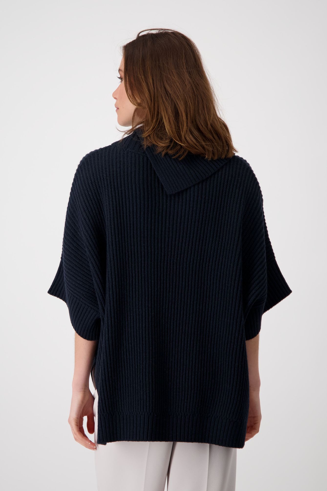 Monari Rollkragenpullover 807926 Poncho-Pullover